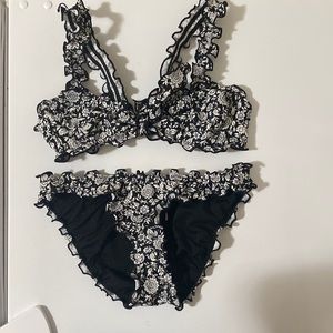 Black and white bikini